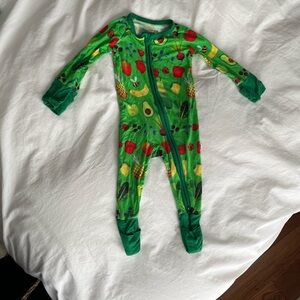 Little Sleepies Zippy with Fruit and Vegetable Print